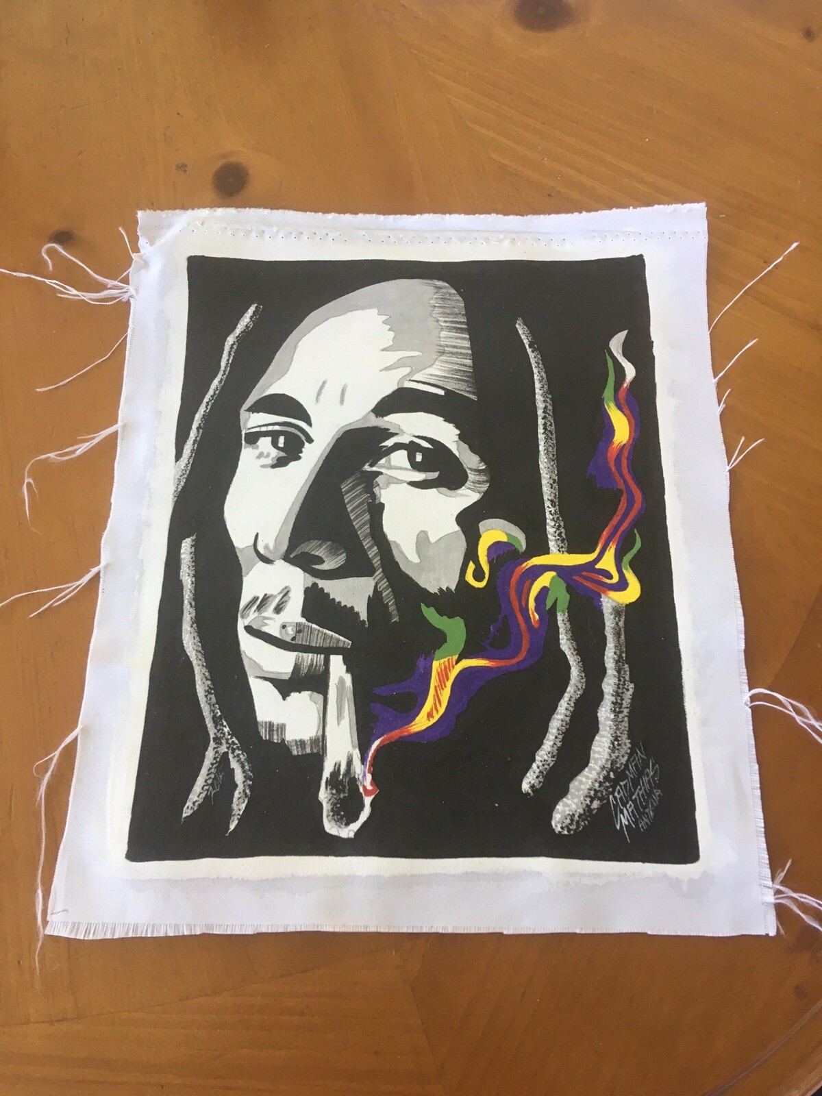 Cadman Mathias Antigua Bob Marley Rasta Oil Or Acrylic Painting Original