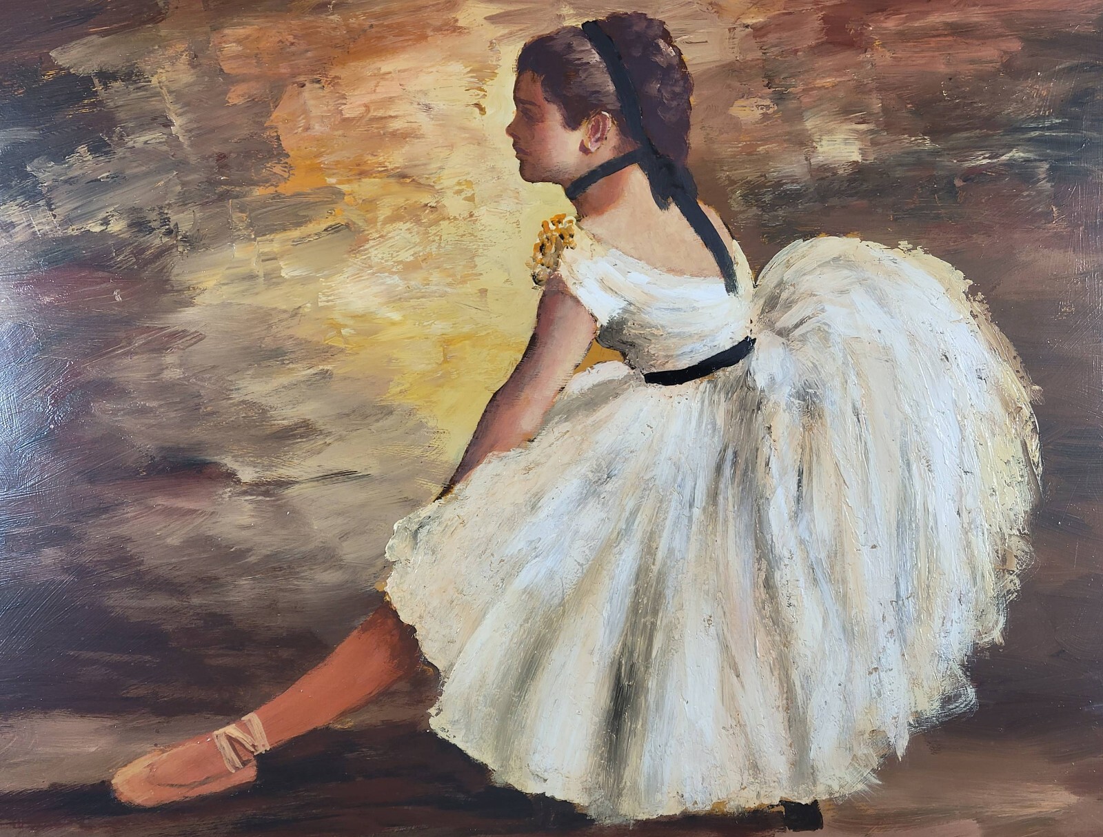 Harold Stephenson (Abruzzi) «Ballerina Girl» Original Oil Painting on Board