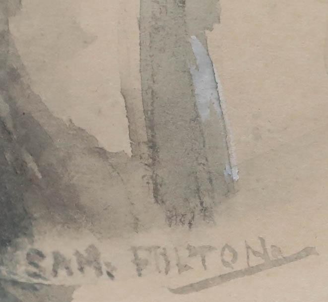 Sam Fulton (1855-1941) – Framed Watercolour, Study of an English Pointer