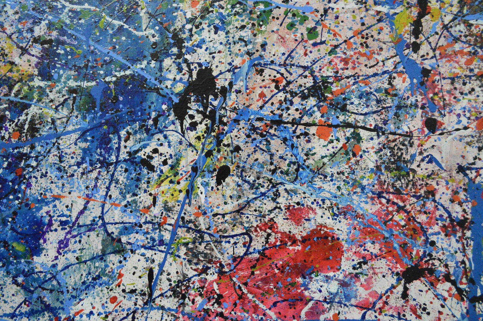 Jackson Pollock style Professional Painting 84”X62” (7 Foot) Abstract Modern XL
