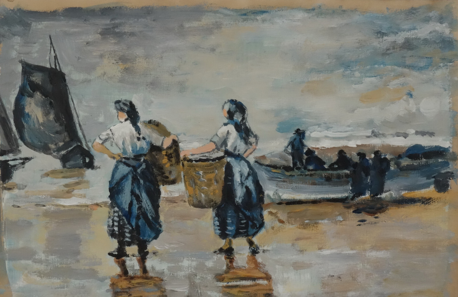 Rare fine unique American seaside painting, signed Winslow Homer, w COA