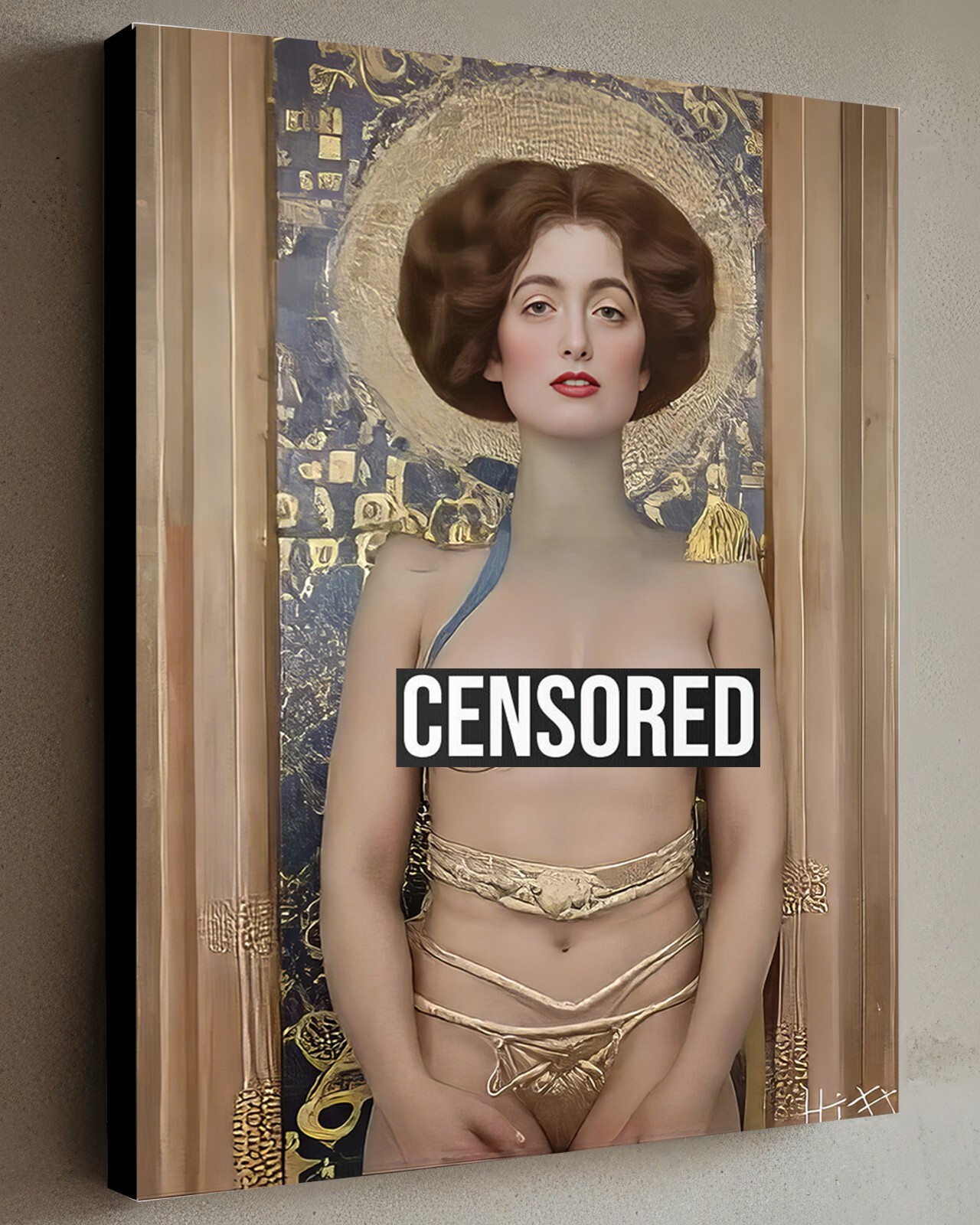 Klimt’s Muse Adele Bloch-Bauer HITT Painting w/COA – Framed Canvas 40X30cm