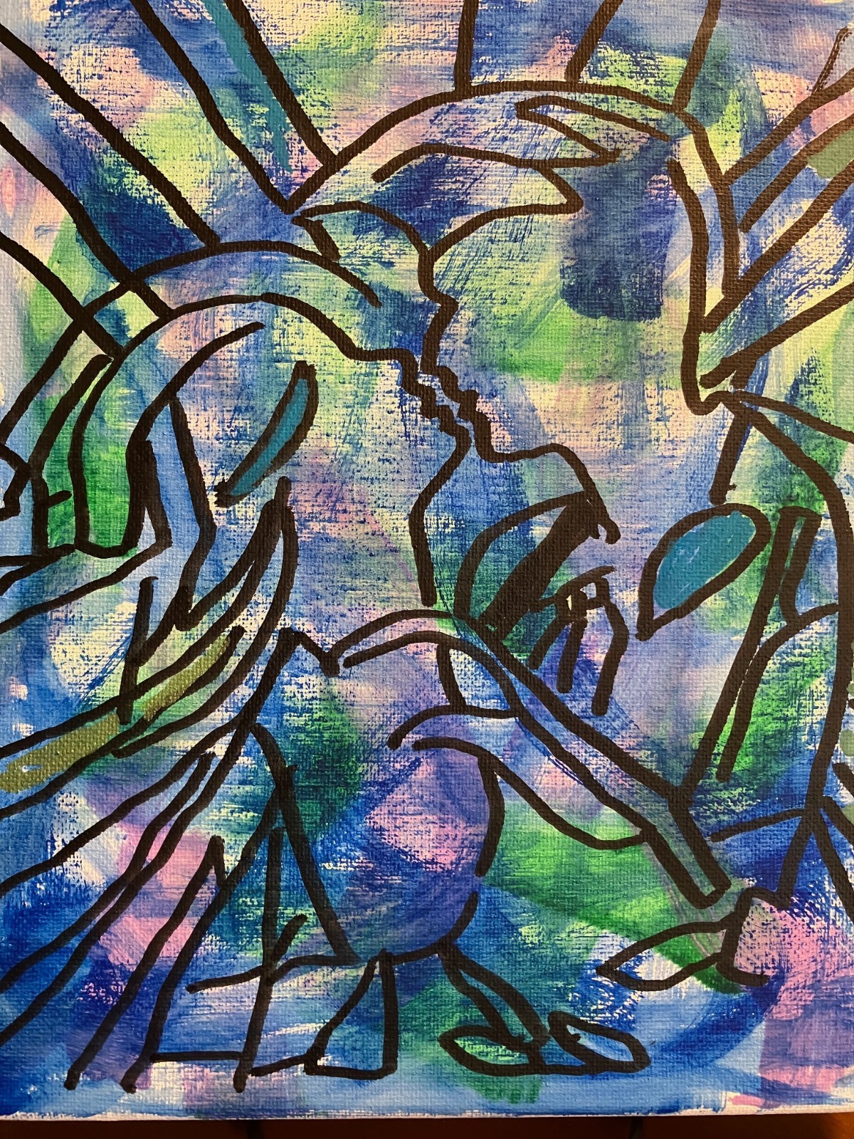 8×10 Acrylic Painting Specialist The Lover’s Kiss «Romance Edition» For Lovers