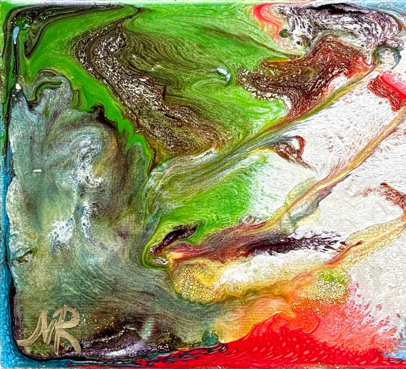 TWO Original Signed Mixed Media Art Paintings Oil- Based 5×7 on Canvas Board