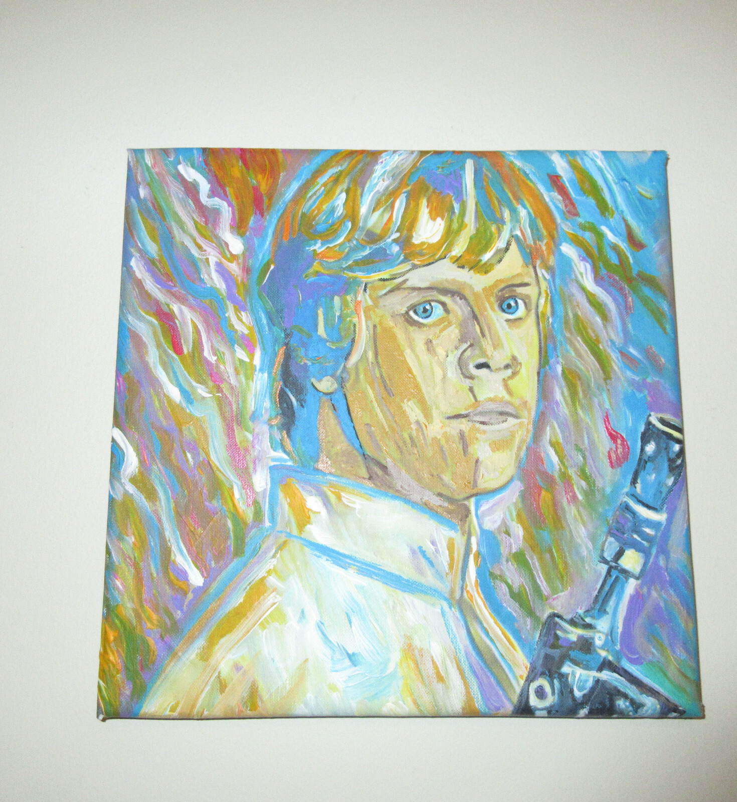 Star Wars Luke Skywalker SCI Fi Original Pop Graffiti Spray Paint Art 10″ x » 10