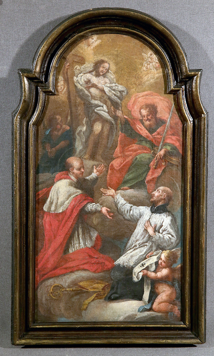 18th Century Italian Depiction of Jesus Ressurected with Saints and Angels