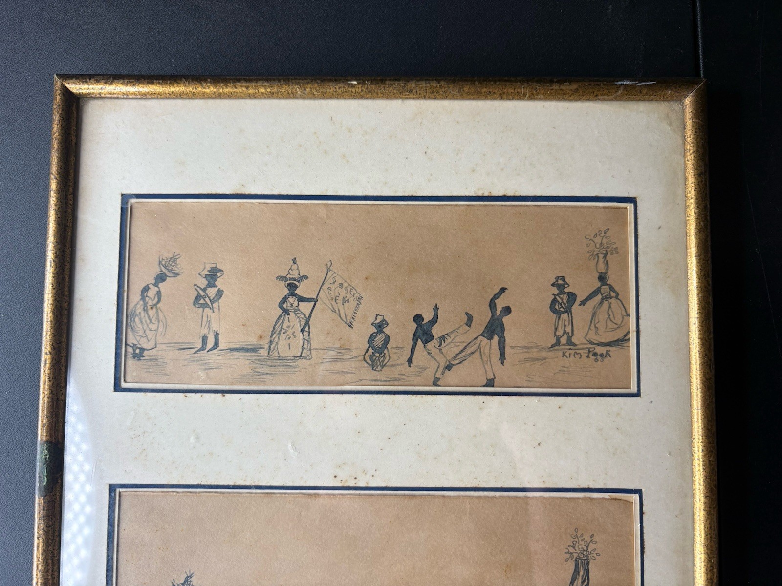 2 Signed Kim Poor Original Artworks Dated 1965 & 1987 Brazilian Works