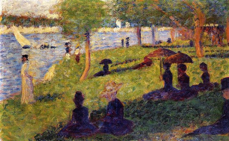 oil painting handpainted on canvas » Woman Fishing and Seated Figures»@NO18215