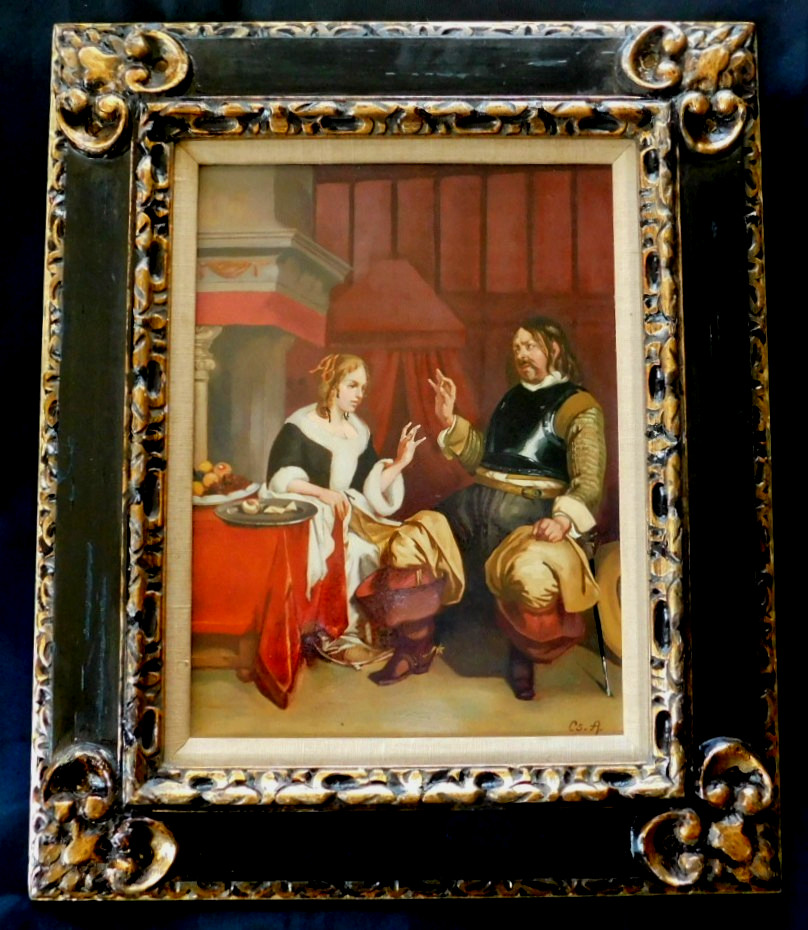 FINE ANTIQUE SIGNED ORIGINAL OIL PAINTING