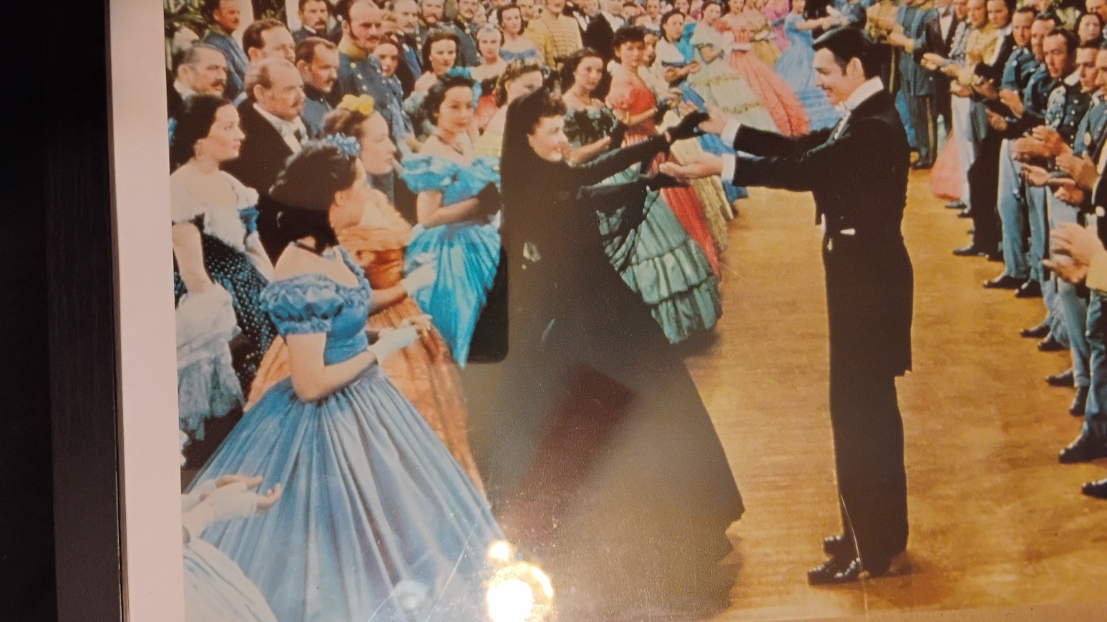 GONE WITH THE WIND FRAMED PHOTO POSTER SOUTHERN BALL RHETT AND SCARLETT DANCE
