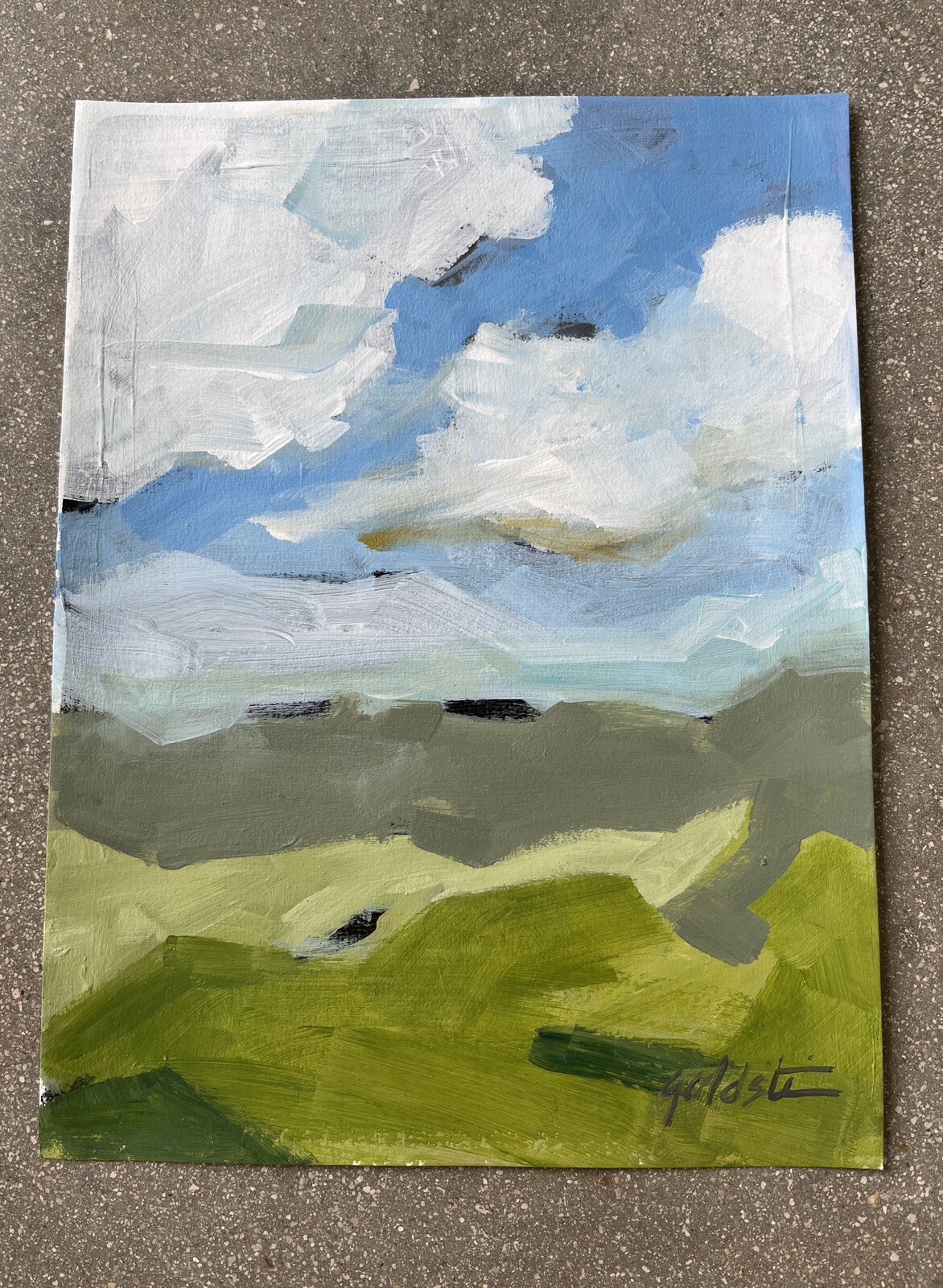 Contemporary Abstract Landscape Original Painting Signed Collectible Fine Art