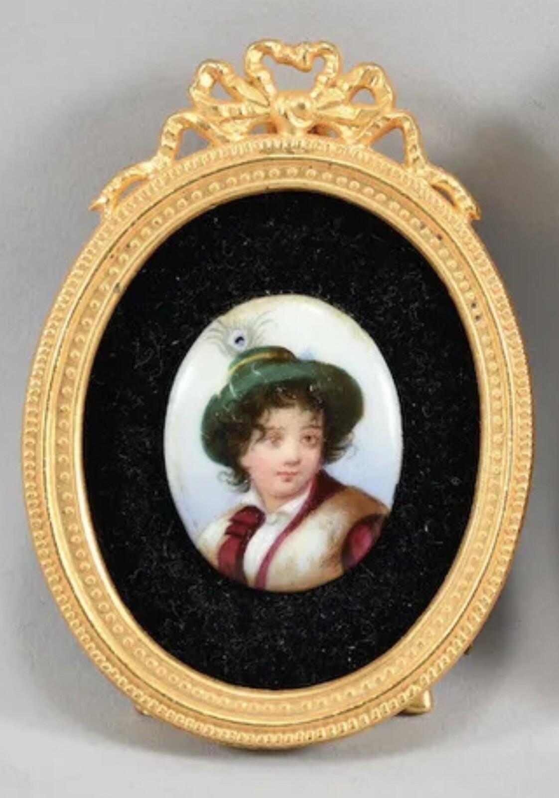 Miniature porcelain nicely framed