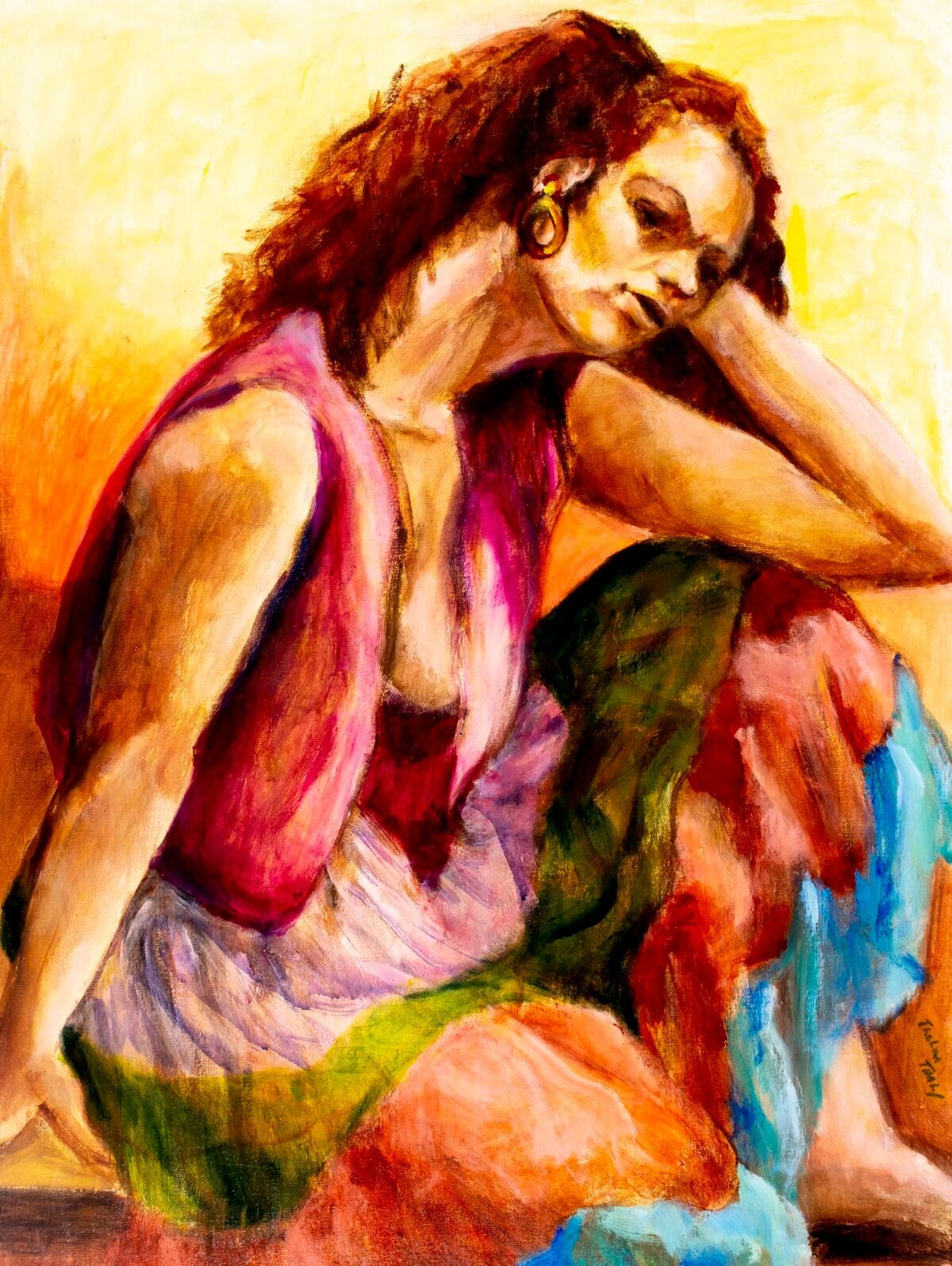 Thelma Thal (NY,1903-2001) oil painting 128539