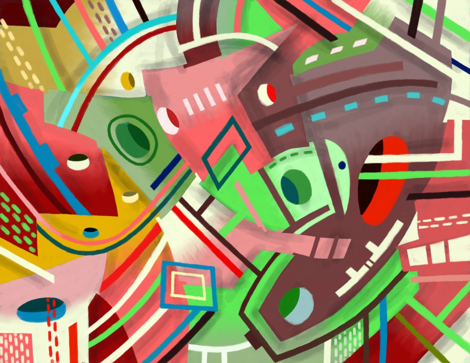 DARKOXYGENHEAVY Flowism:FIELD 8.5×11 Original Modern Art Home Interior
