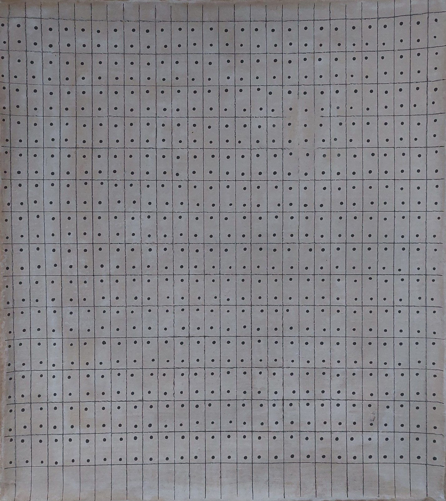 Agnes Martin Signed Minimalist Abstract Oil Painting on Canvas Modern Art