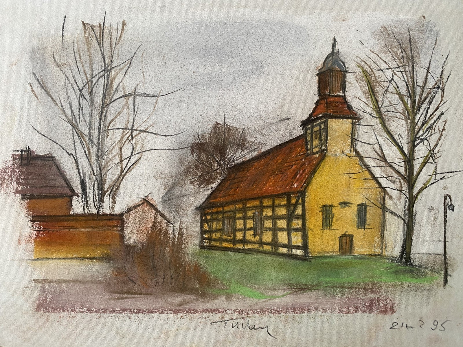 Tobias Nicklitzsch *1982 Berlin Pastel Village Church Tuchen Brandenburg