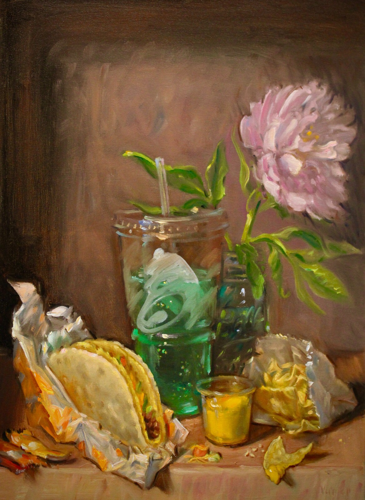 Taco Bell By NOAH VERRIER Still life oil painting, Signed print