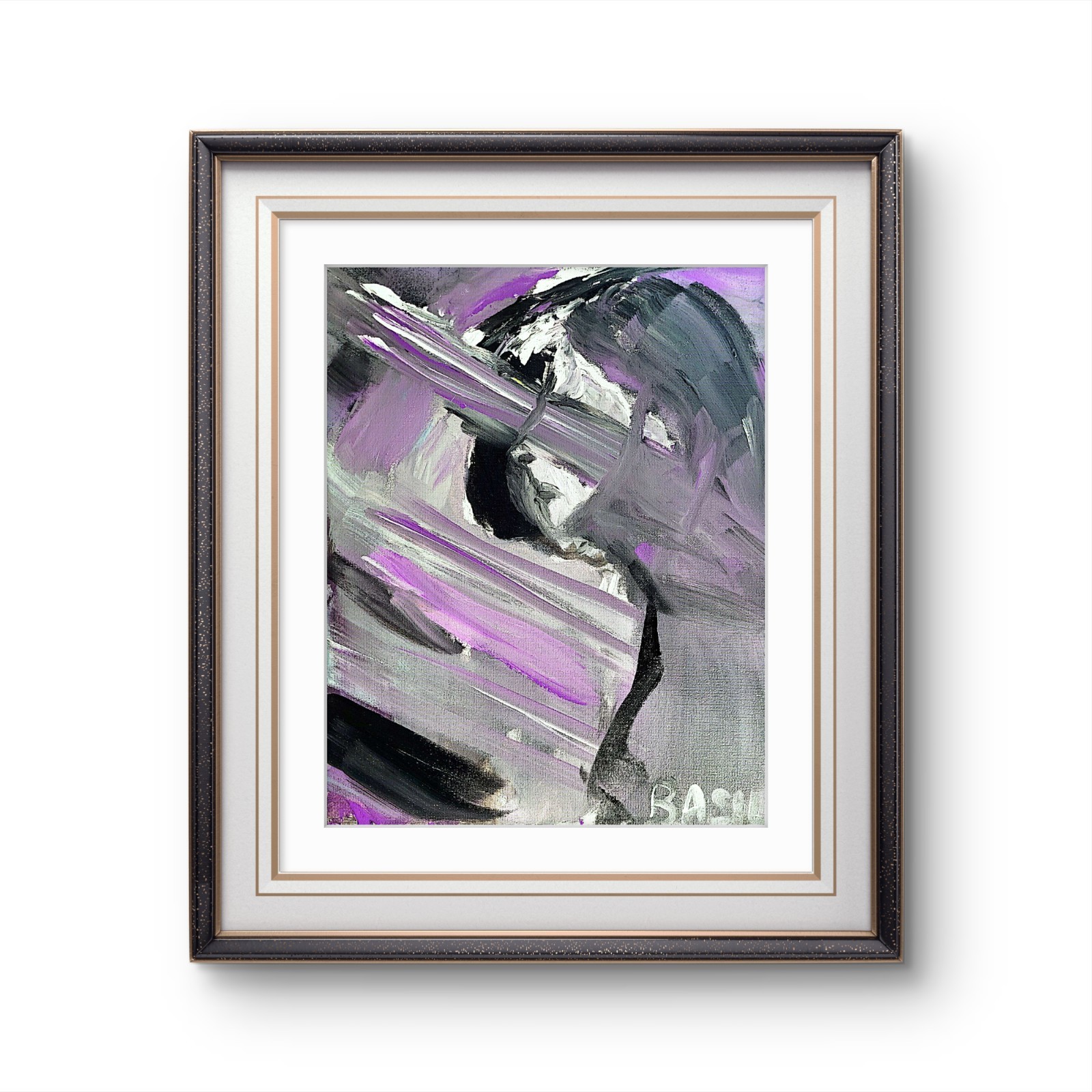 Purple Sunrays Through Blinds Neo Expressionism Original Artwork 11×14 Canvas