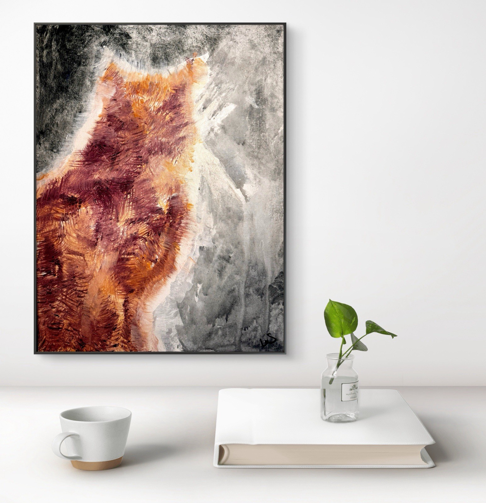 Original Abstract Expressionism 12×16 Looking To The Light Handmade Fine Art