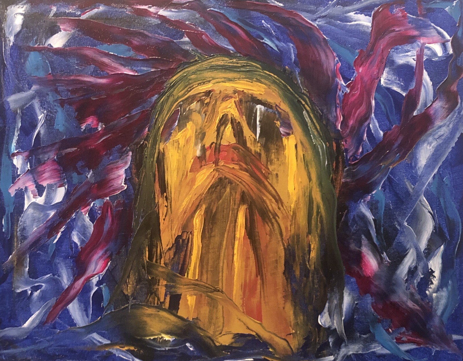 “Thriller”, Michael Jackson Tribute Original Art Oil Painting Canvas Abstract