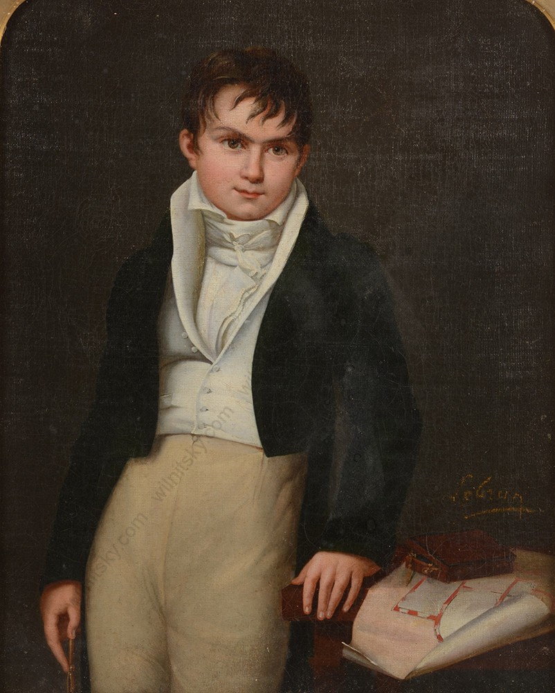 Jean-Baptiste-Pierre Lebrun «Portrait of an architecture student», oil/canvas