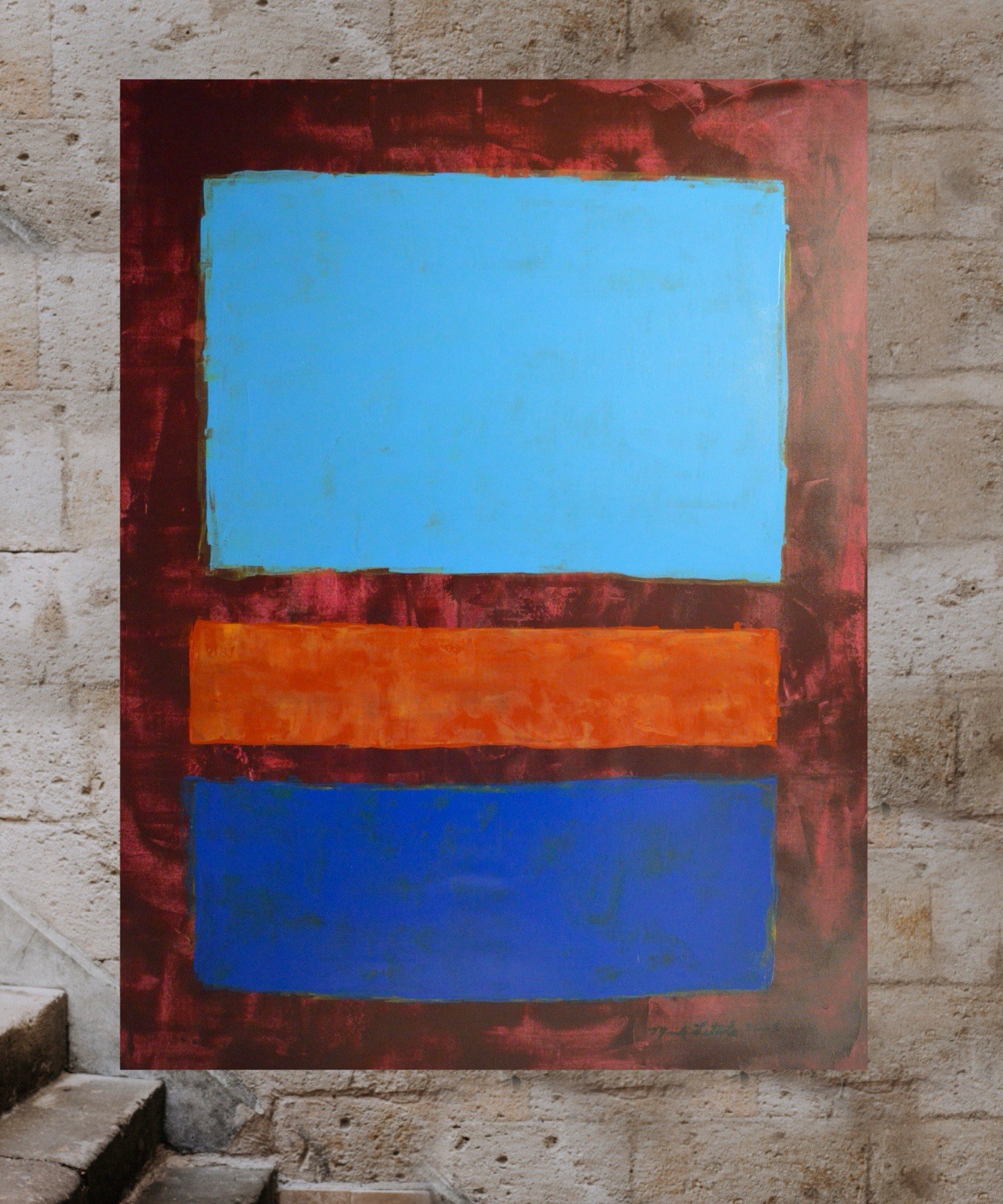 Mark Rothko Style Giant Professional Painting 84”X62” (7 Foot) Abstract Modern