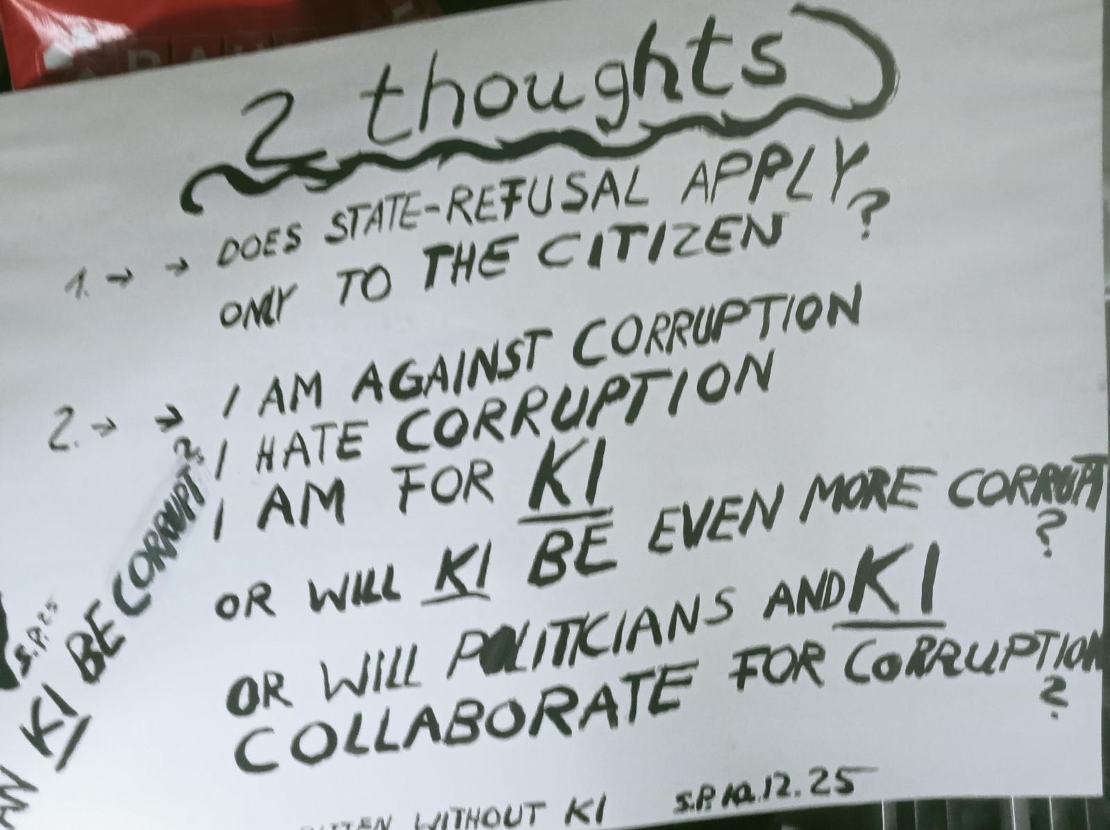 CAN AI BE CORRUPT ?—————————————-only by S.P.