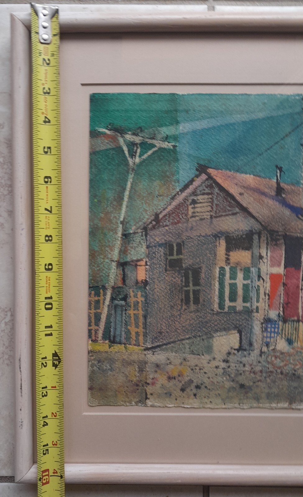 AMERICANA 1950S/60S MIX/MEDIA CUBISM/HARD EDGE PAINTING/PAPER «ABC/DAIRY»SIGNED