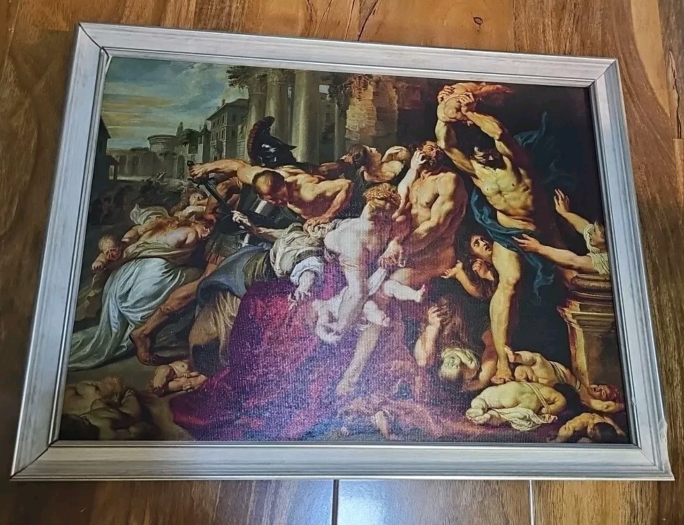 PAUL RUBENS THE MASSACRE OF THE INNOCENTS PRINT PICTURE ON CANVAS 44 X 34 CM