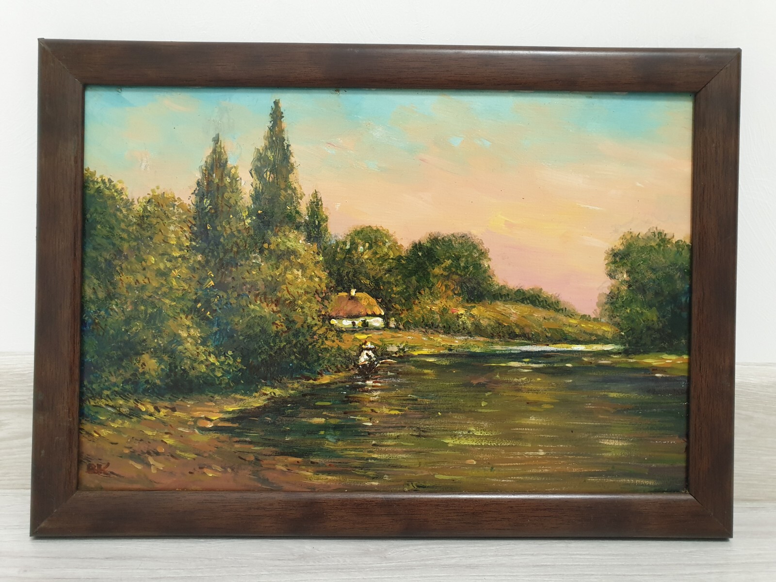 Oil painting on cardboard «Summer landscape», Urainian artist V. Kuzmenko