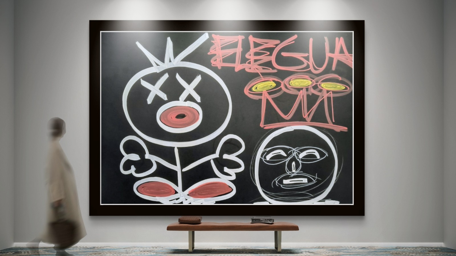 Trey Coppland, Elegua Graffiti Abstract Painting, 20×30 in, 2026 Signed