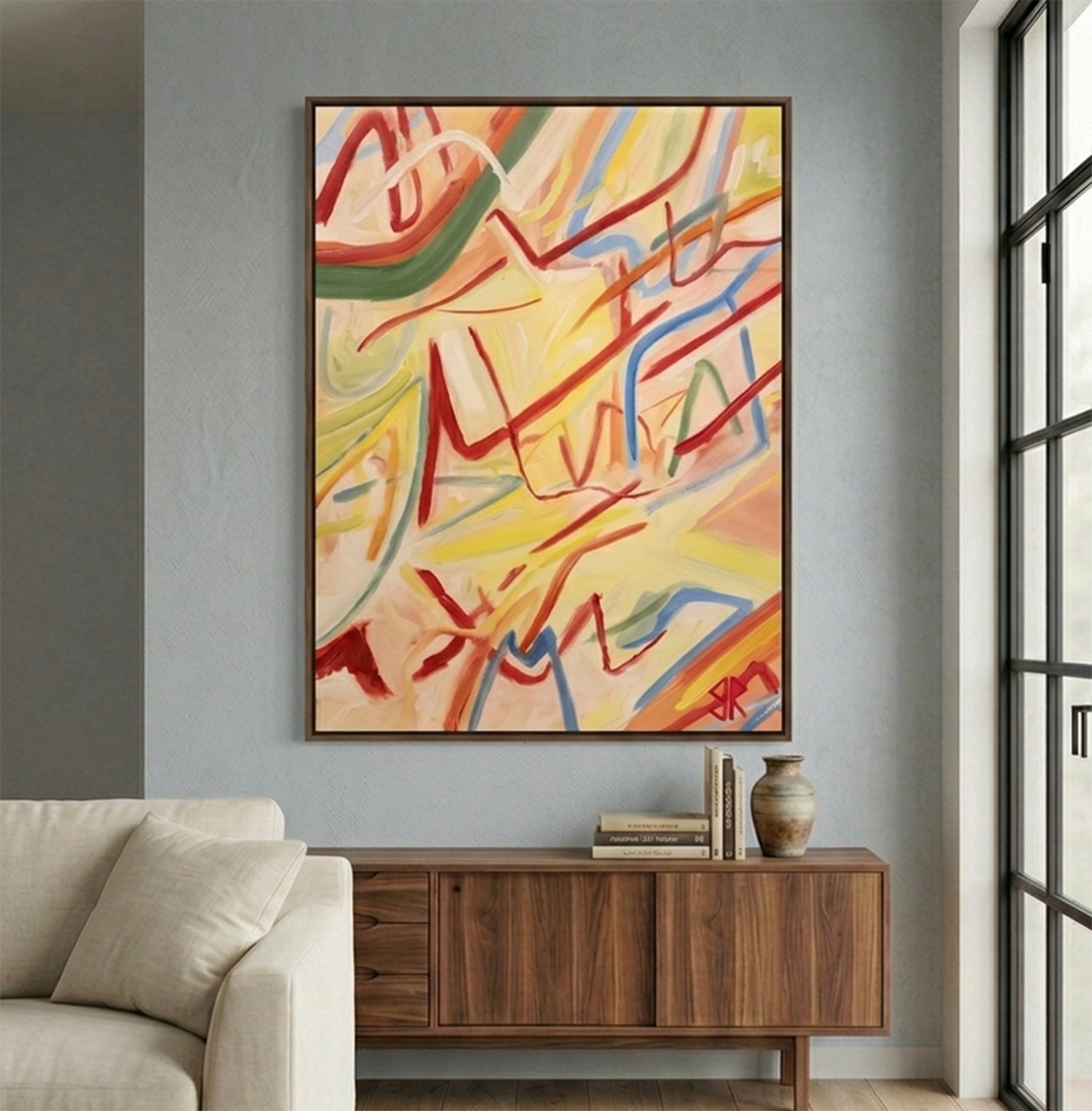 Energized – Large Original Abstract Oil Painting by Blair Russell – 40×54