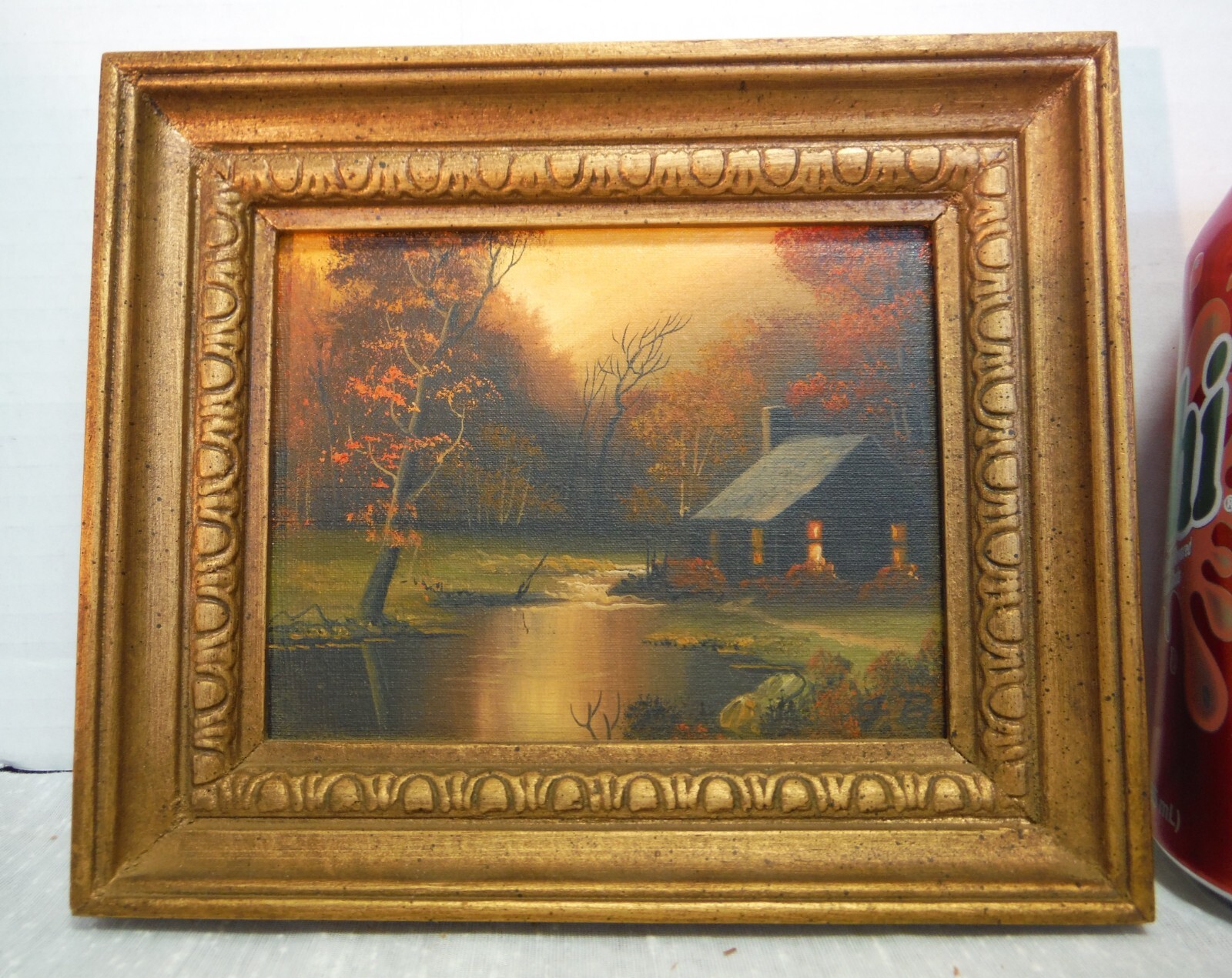 1981 JESSE BARNES ORIGINAL OIL PAINTING (4″ x5″) , RARE MINIATURE, ESTATE