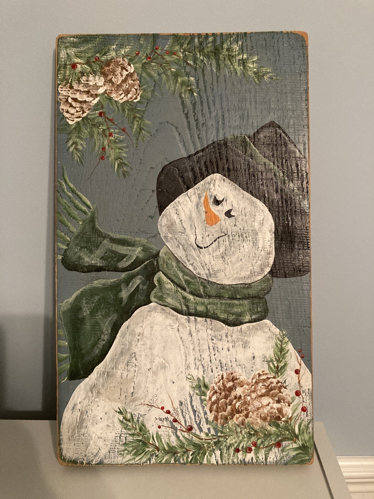 Rustic Snowman Painting