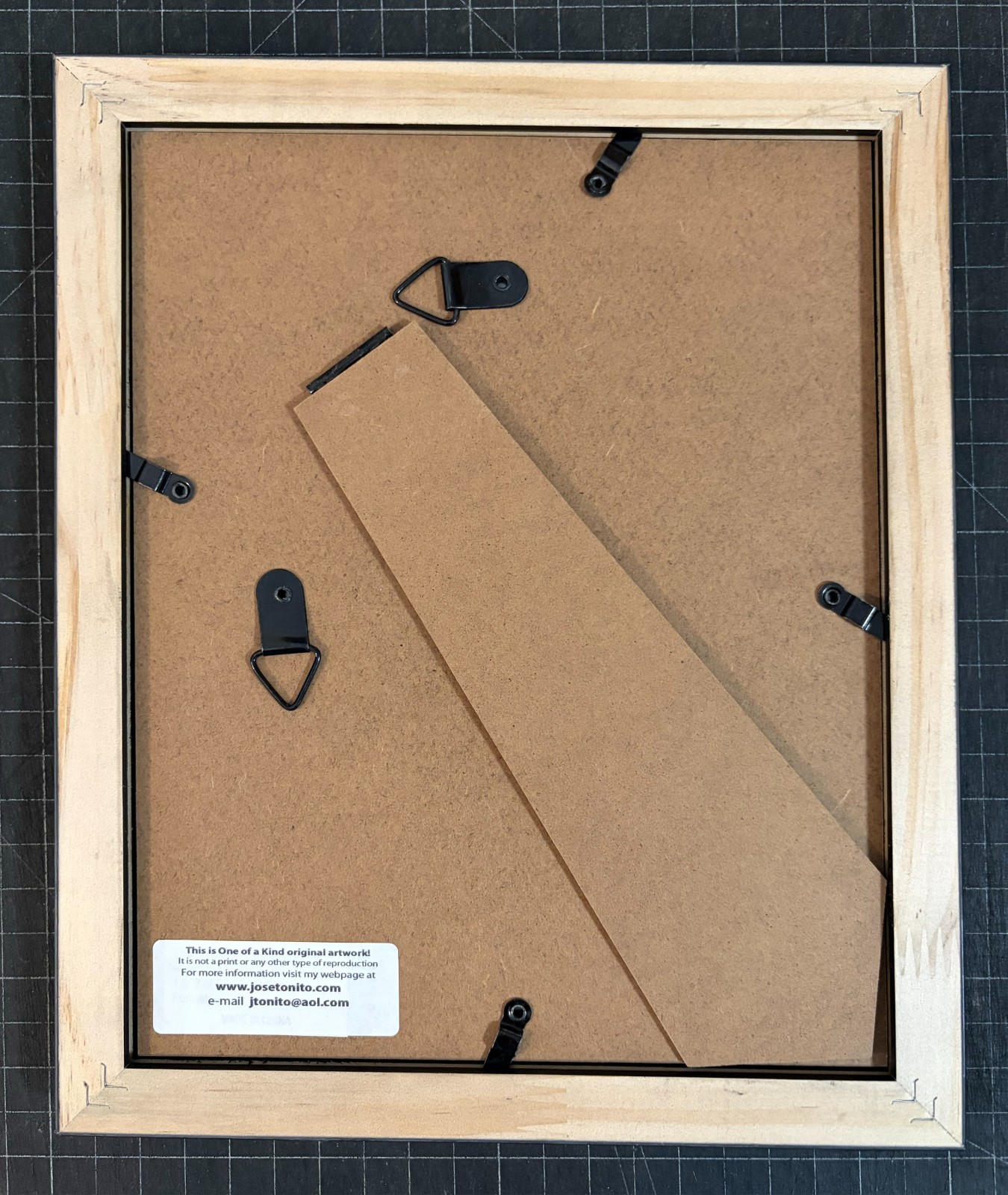 Tonito Original Chemigram painting.Organic surrealism.Framed & Gift Wrapped.ab2