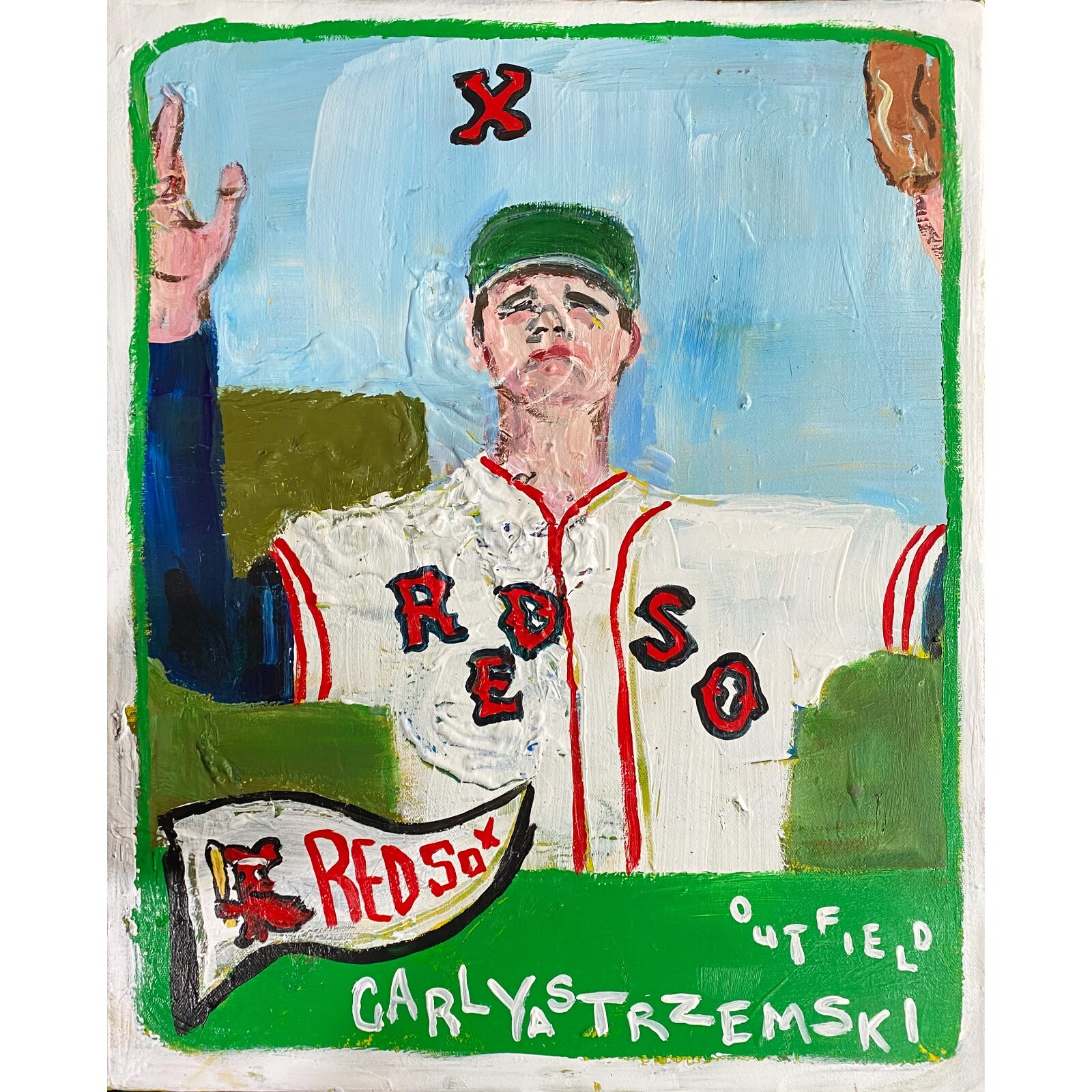 Carl Yastremski Original Acrylic on Canvas 16×20 by Sergio Santos @ElSantosWorld