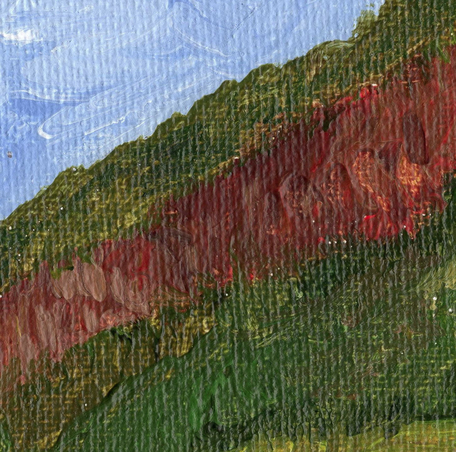 ORIGINAL ART HAND PAINTED APPALACHIAN TRAIL MOUNT ROGERS VA. USA BY SUE FURROW