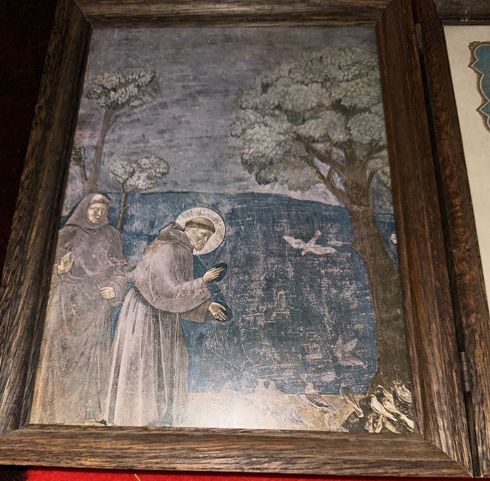 Landscape Religious Art with Doves & blessings of Saint Patrick’s prayer Framed￼