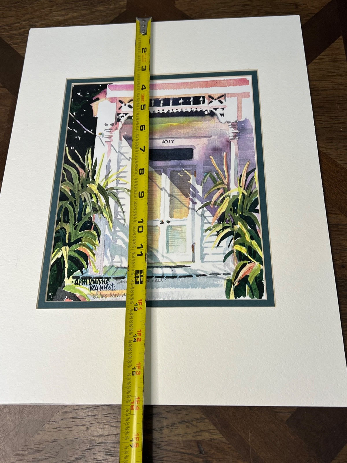 Ann Irvine painting Signed Numbered Matted Key West Southard Street