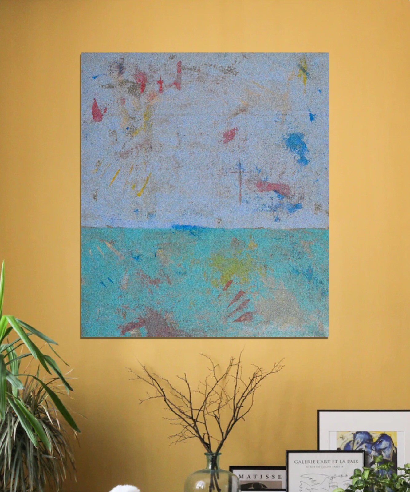 Mark Little original￼ canvas Painting 34”X29” Abstract, POP Art, Modern