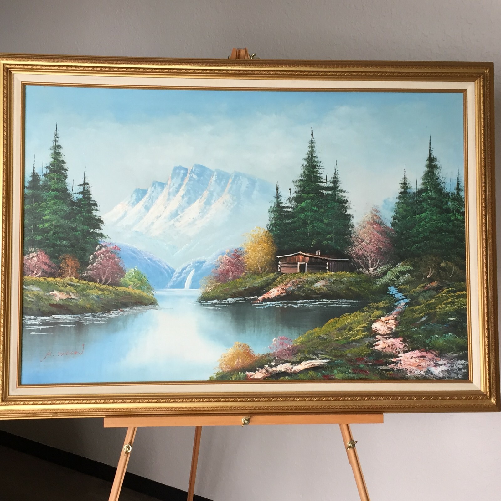 H Wilson original canvas scenic outdoor artwork