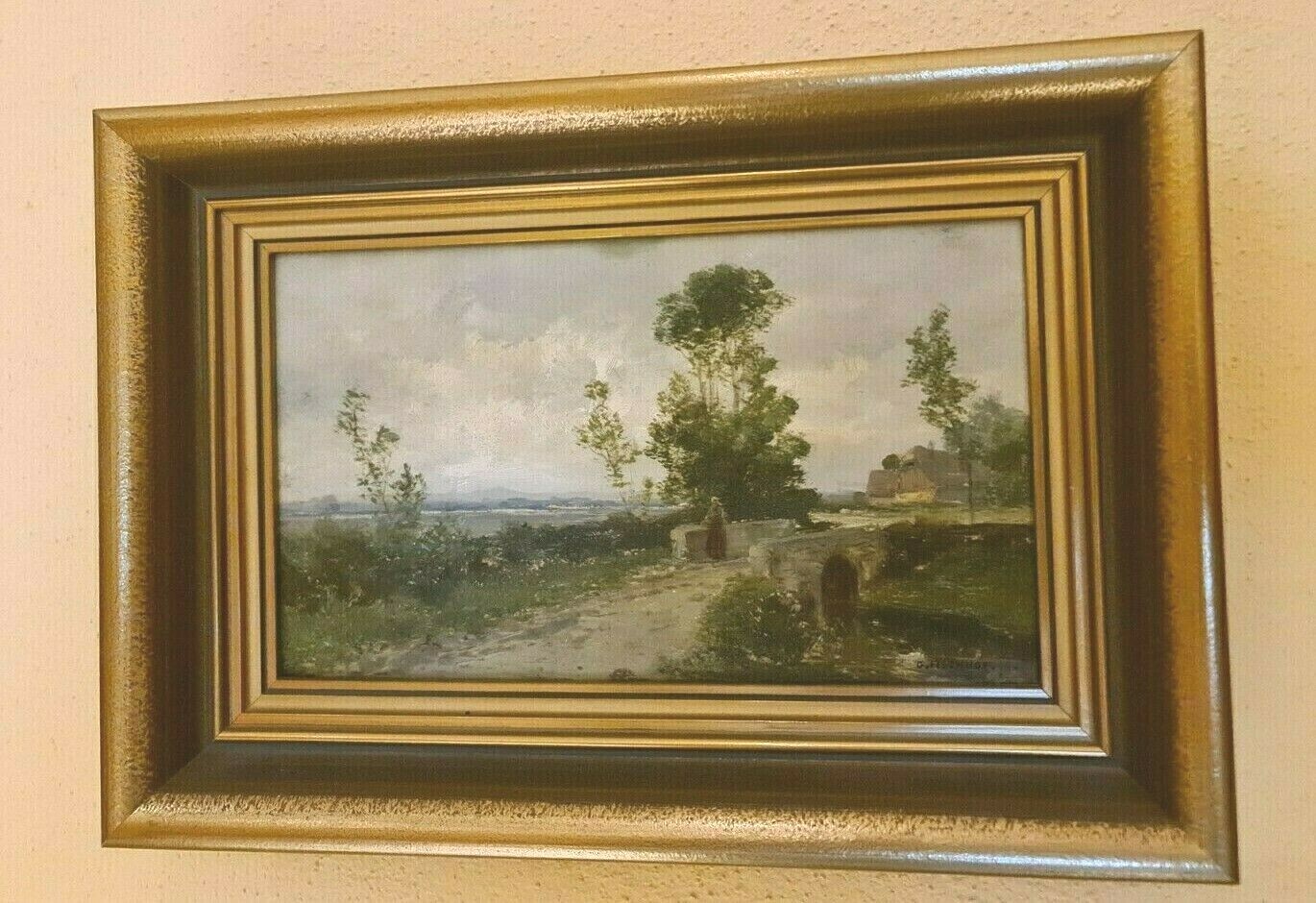 125 Year Old Antique Oil Painting GEORG FISCHHOF Vienna (1859 – 1914) from 1899