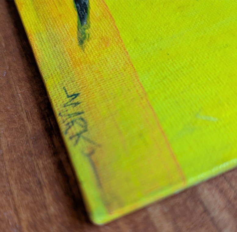 Original Acrylic Painting Small 8″ x 8″ signed by MARKO | «Craw»