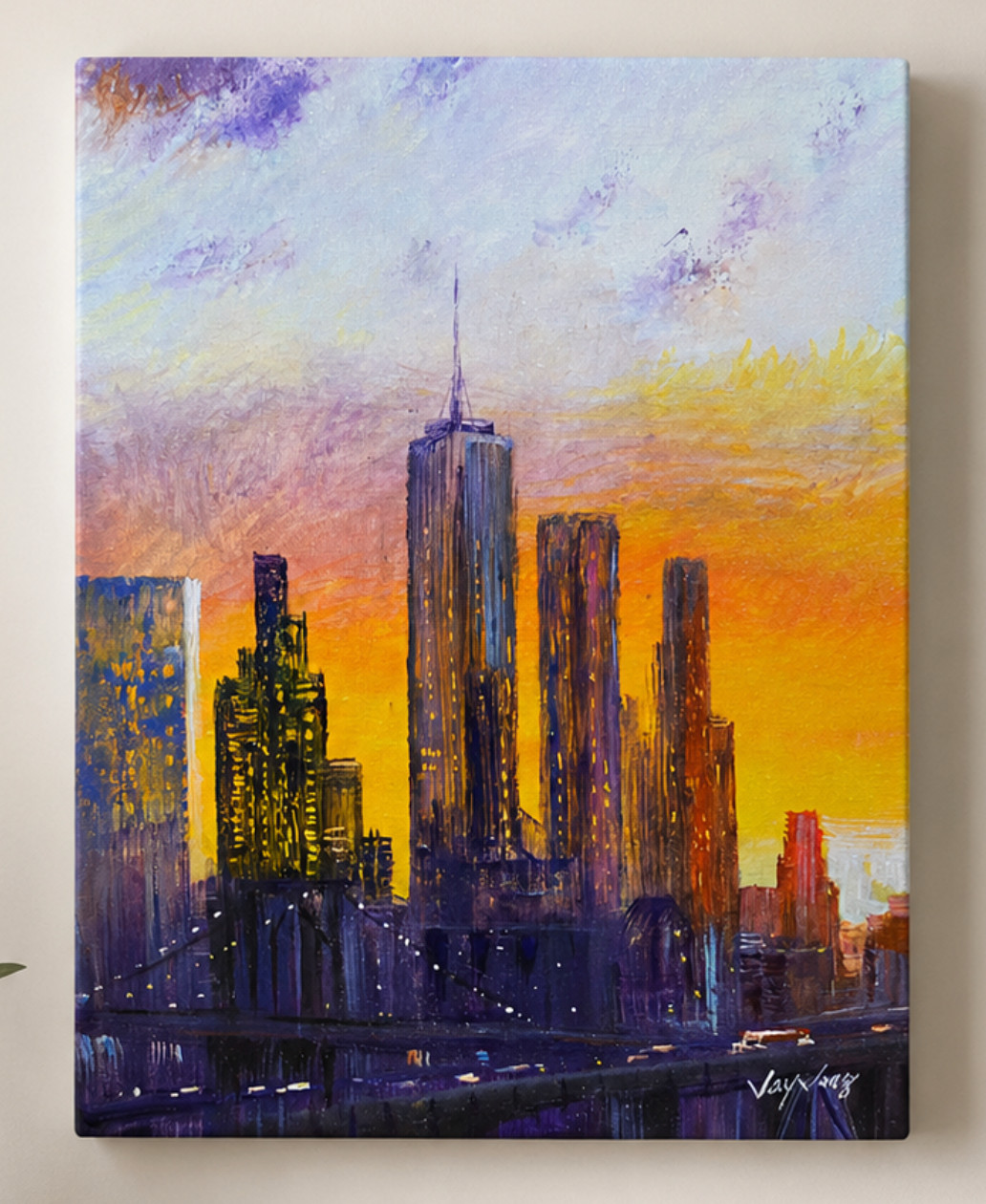 Jay Jack Jung (b. 1955) Original New York City Cityscape Painting | Signed OOAK