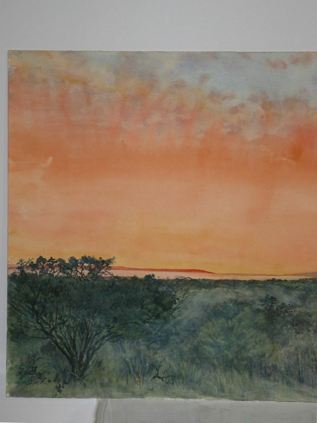 John Flexmore Watercolour, ‘A Bush Sunset’, Unframed