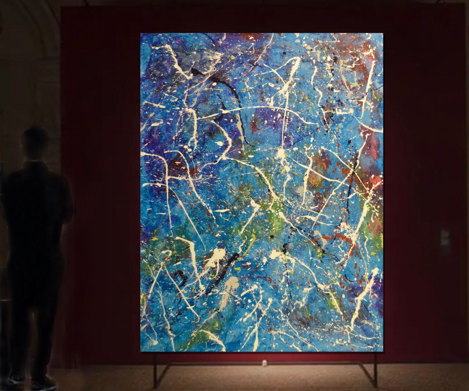 Pollock/Richter style￼ Profession￼al Painting 81” X 62”(6ft 9in)Abstract Modern