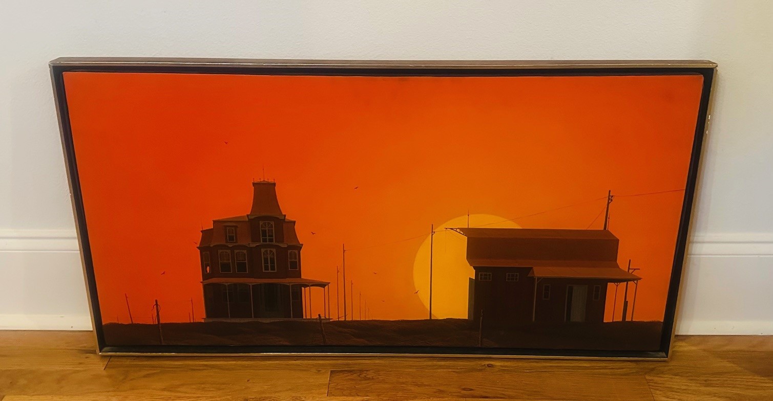 PETER GRANT Signed Orig. American Modernist Sunset Landscape Oil Painting, 1964