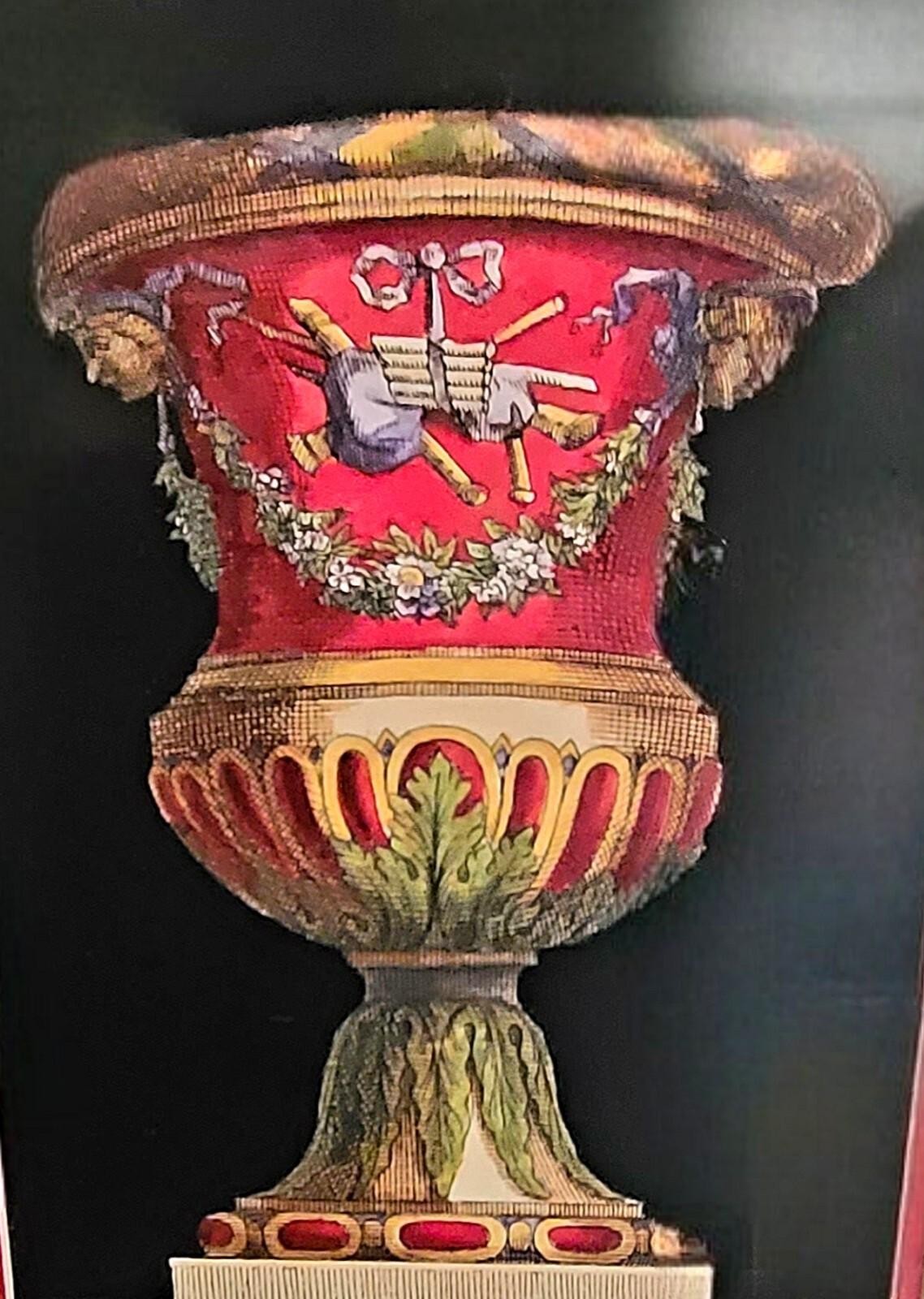 Giclee Print on Card Pair of Vases- Vase De Marbre & Leux Detefans Lot of 2