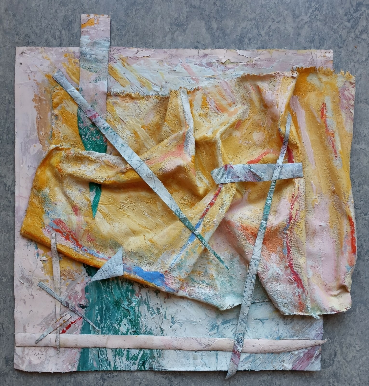 IRENE LIEBERMAN COLLAGE OIL ON CANVAS 2012