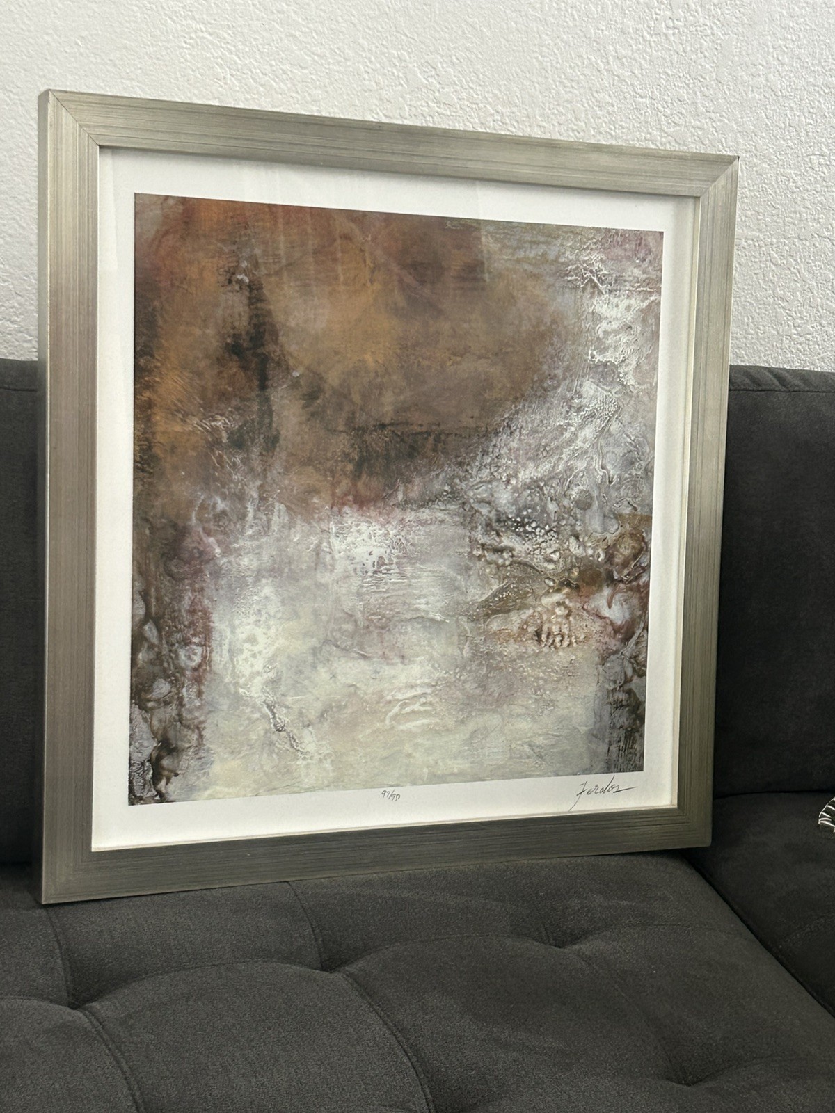 Walk with Me #4 Abstract Signed By Ferdos Maleki 97/950 26in X 26in